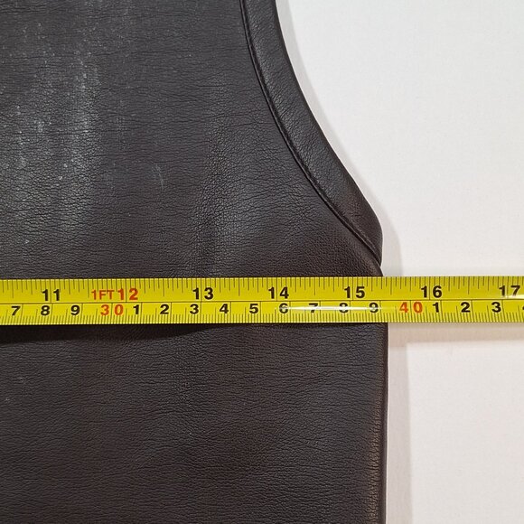 Objects D’Art Brown Pleather & Knit Vest Size Med 90s Artsy Vintage Made in USA - Picture 13 of 16